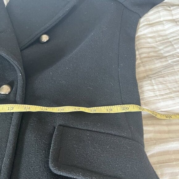 Nili Lotan X Target Wool Blend Double Breasted Pea Coat Black Women XL Academia - Picture 9 of 10